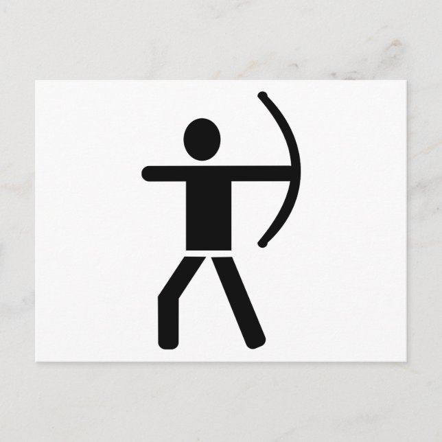 Archery arrow bow postcard (Front)