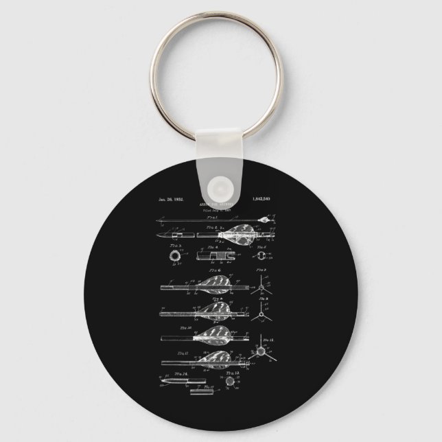 Archery Arrows Vintage Design - Compound Bow Tee  Keychain (Front)