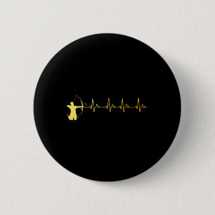 Archery Art For Men Women Youth Bow Hunting Archer 2 Inch Round Button