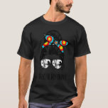 Archery Aunt Life Messy Bun Hair Glasses Mother's  T-Shirt<br><div class="desc">Archery Aunt Life Messy Bun Hair Glasses Mother's Day T</div>
