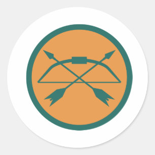 Archery Badge Classic Round Sticker