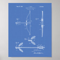 Archery Bow 1929 Patent Art Blueprint