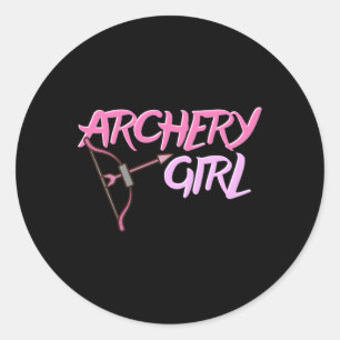 Archery Bow And Arrow Y Sports Classic Round Sticker