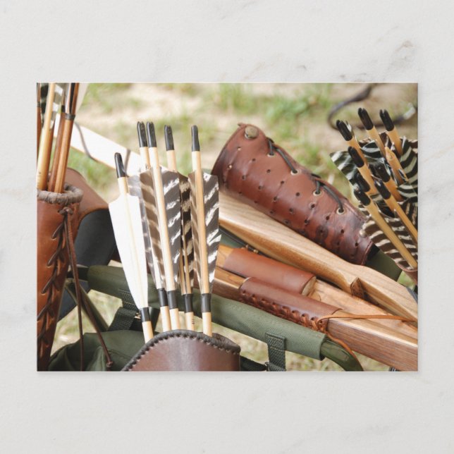 Archery Bows, Arrows and Quivers Postcard (Front)