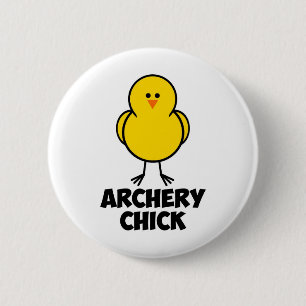 Archery Chick 2 Inch Round Button