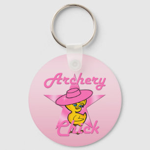 Archery Chick #8 Keychain