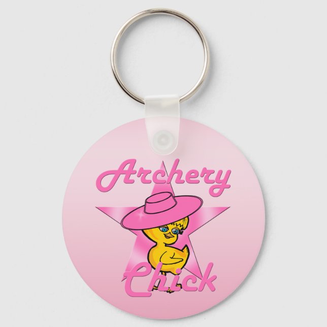 Archery Chick #8 Keychain (Front)