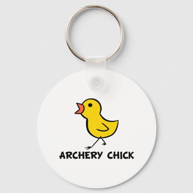 Archery Chick Keychain (Front)