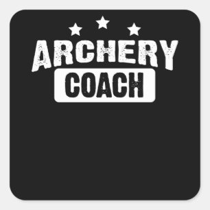 Archery Coach Square Sticker