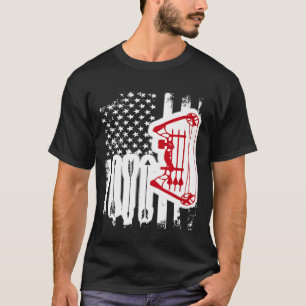 Archery Compound Bow American Flag Cool Usa Patrio T-Shirt