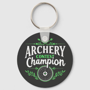 Archery Contest Champion Competition Bow And Arrow Keychain