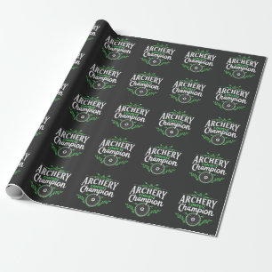 Archery Contest Champion Competition Bow And Arrow Wrapping Paper