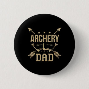 Archery Dad Bow Arrow Hunting Gift Shooting Race 2 Inch Round Button