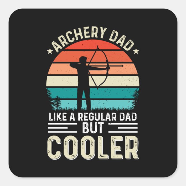 Archery Dad Square Sticker (Front)