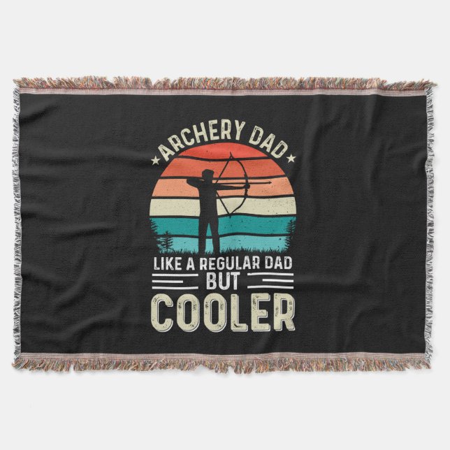 Archery Dad Throw Blanket (Front)