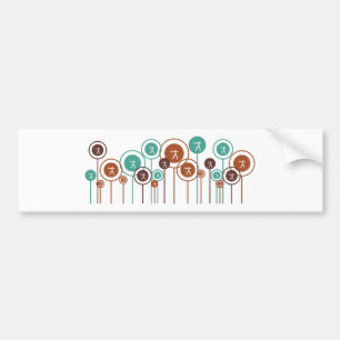 Archery Daisies Bumper Sticker