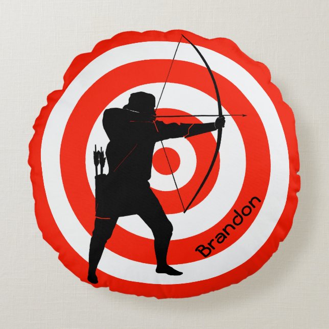 Archery Design Round Pillow (Front)