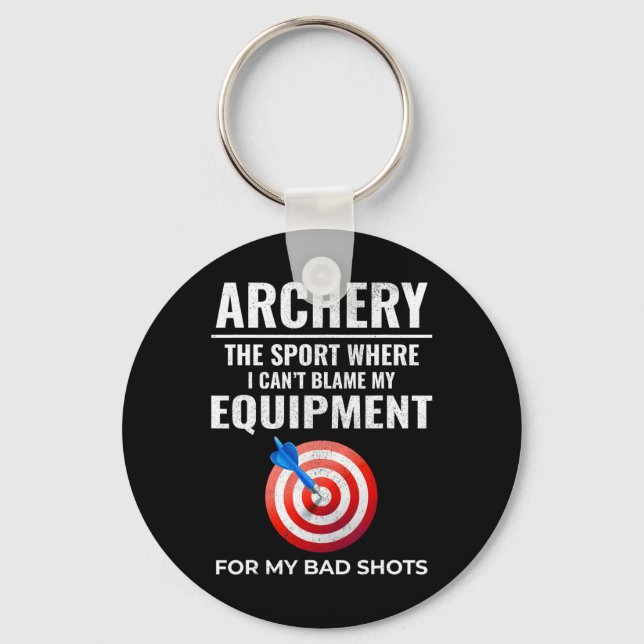 Archery Equipment Targets Archer Bow Arrows Bullse Keychain (Front)