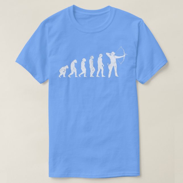 Archery Evolution   Funny Bow Hunting Archer Gift  T-Shirt (Design Front)