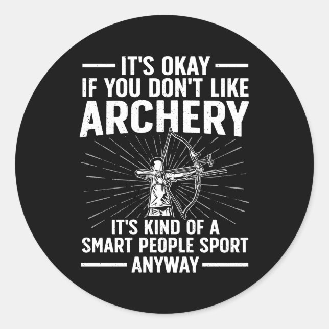 Archery For Archer Bow Archery Classic Round Sticker (Front)