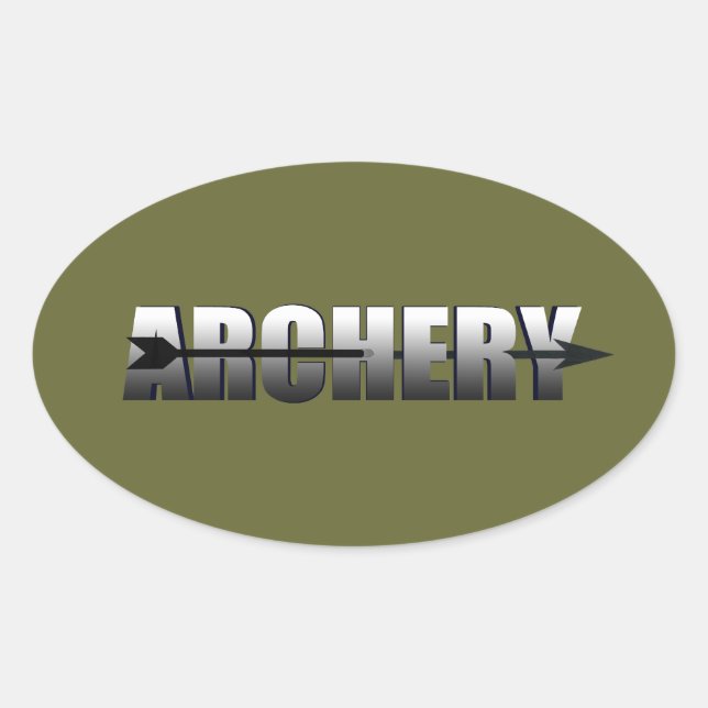 Archery gifts for Bow and Arrow addicts Oval Sticker (Front)