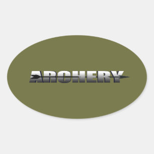 Archery gifts for Bow and Arrow addicts Oval Sticker