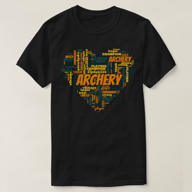 Archery girl heart Perfect present T-Shirt (Design Front)