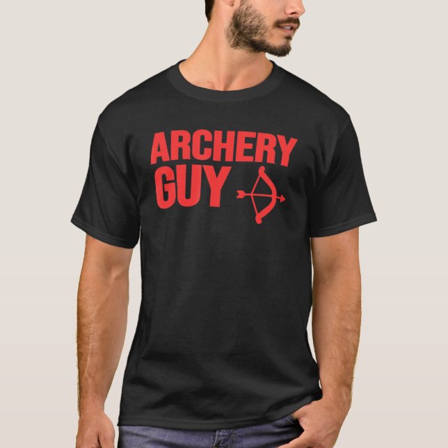 Archery Guy Bow Hunting Archery Archer Hunter Men  T-Shirt (Front)