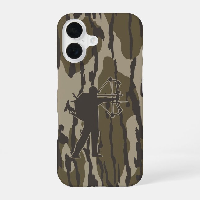 Archery hunting bottomland camo bow hunting iPhone 16 case (Back)