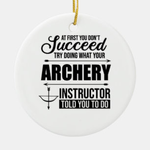 Archery Instructor Coach Ceramic Ornament