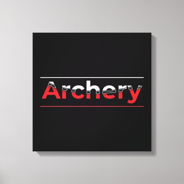 Archery Minimalist Modern Art - Graphic Arch  Canvas Print (Front)