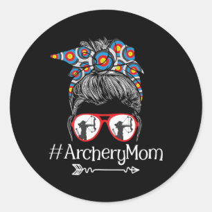 Archery Mom - Mothers Day Bowhunter Archer Bowman Classic Round Sticker