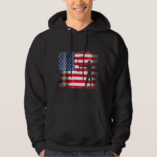 Archery Patriotic American Flag 4th Of July Archer Hoodie