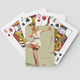 Archery Pin-Up Girl Playing Cards