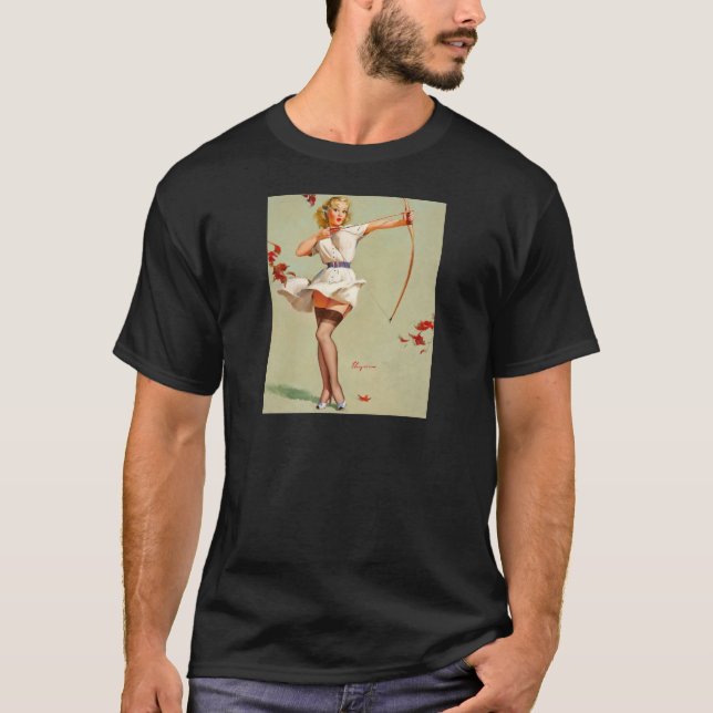 Archery Pin-Up Girl T-Shirt (Front)