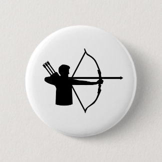 Archery player 2 inch round button