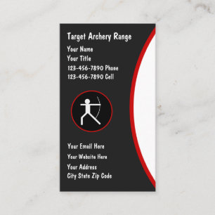 Archery Range Business cards
