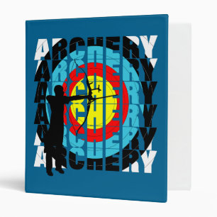 Archery Sport Cool Typography Archers Graphic Binder