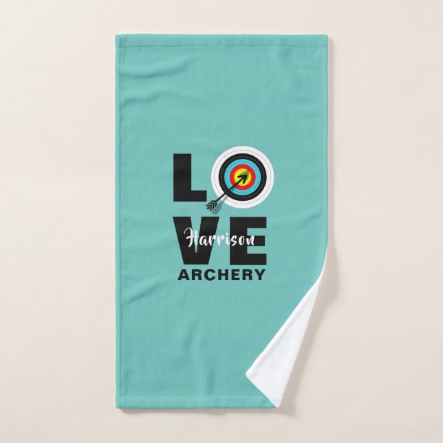 Archery Sport Cool Typography Archers Personalized Hand Towel (Hand Towel)