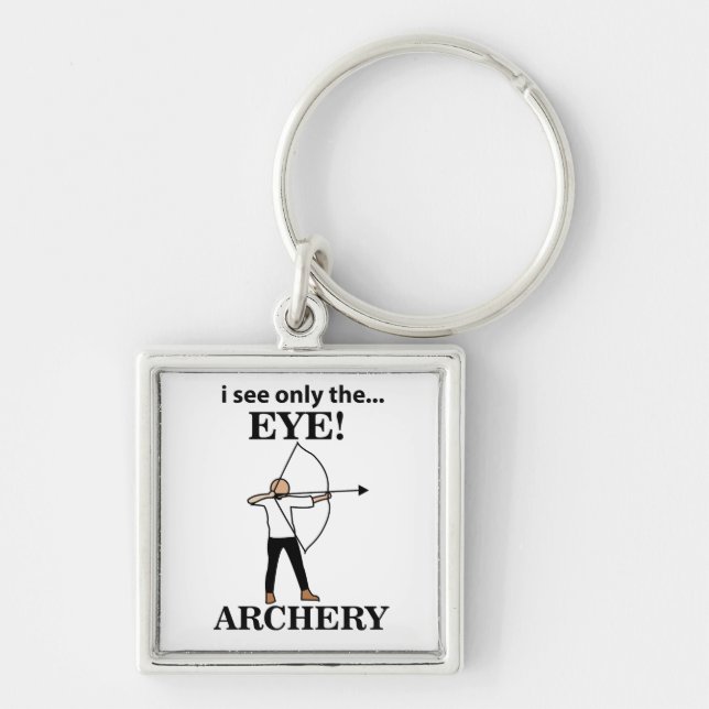 Archery Sports Bow Arrow Archery Keychain (Front)