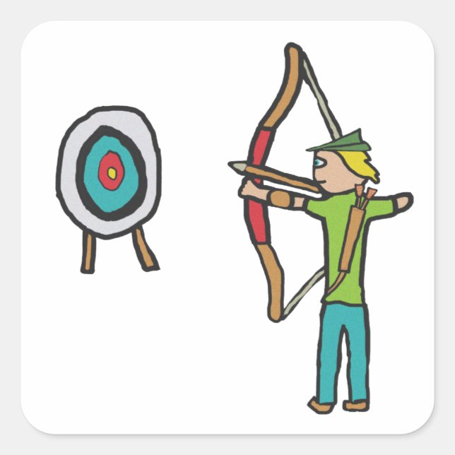 Archery Square Sticker (Front)
