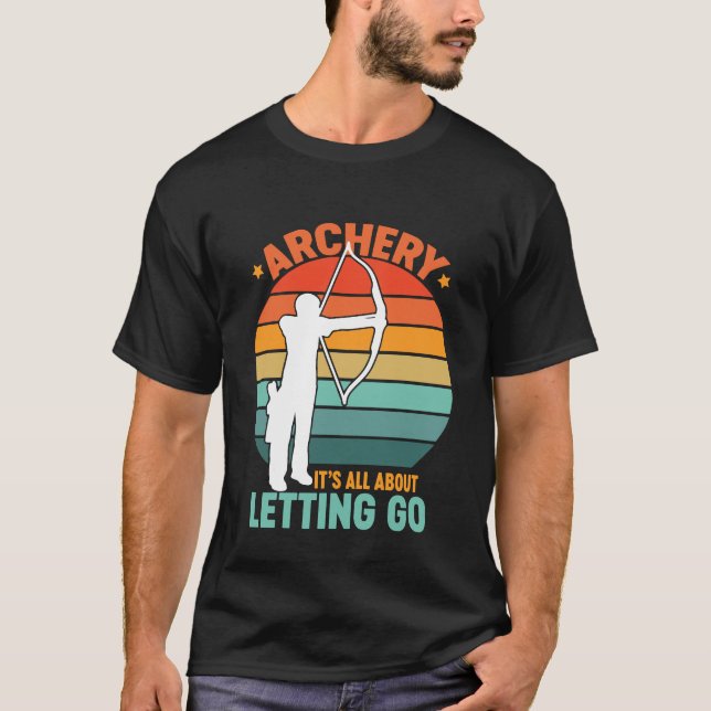 Archery Sunset Bowman Archery Player Archery Coach T-Shirt (Front)