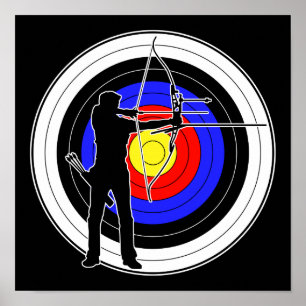 Archery & target 01 poster