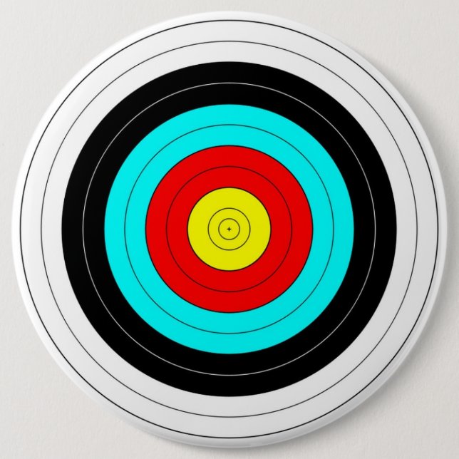 Archery Target 6 Inch Round Button (Front)