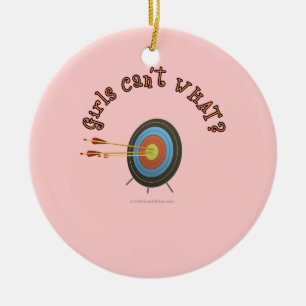 Archery Target Bullseye Ceramic Ornament