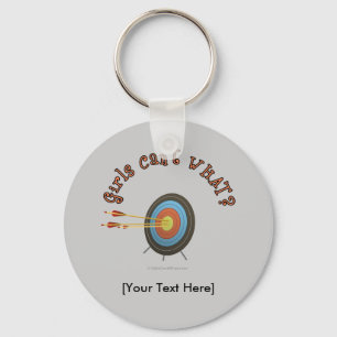 Archery Target Bullseye Keychain