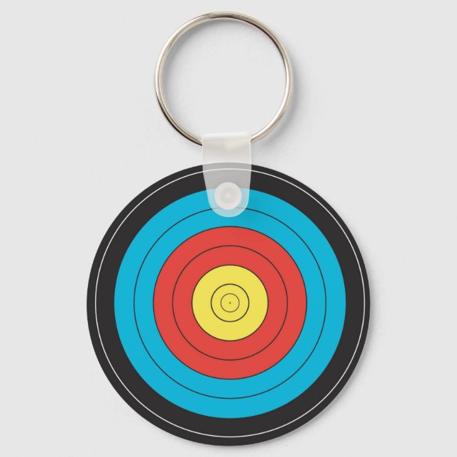 "Archery Target" design jewellery Keychain (Front)