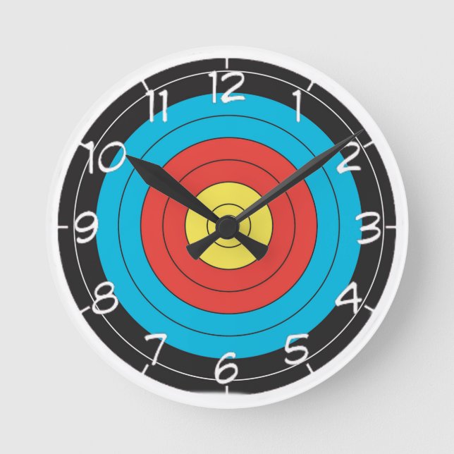 "Archery Target" design wall clocks (Front)