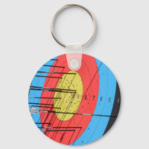 Archery target keychain