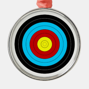 Archery Target Metal Ornament